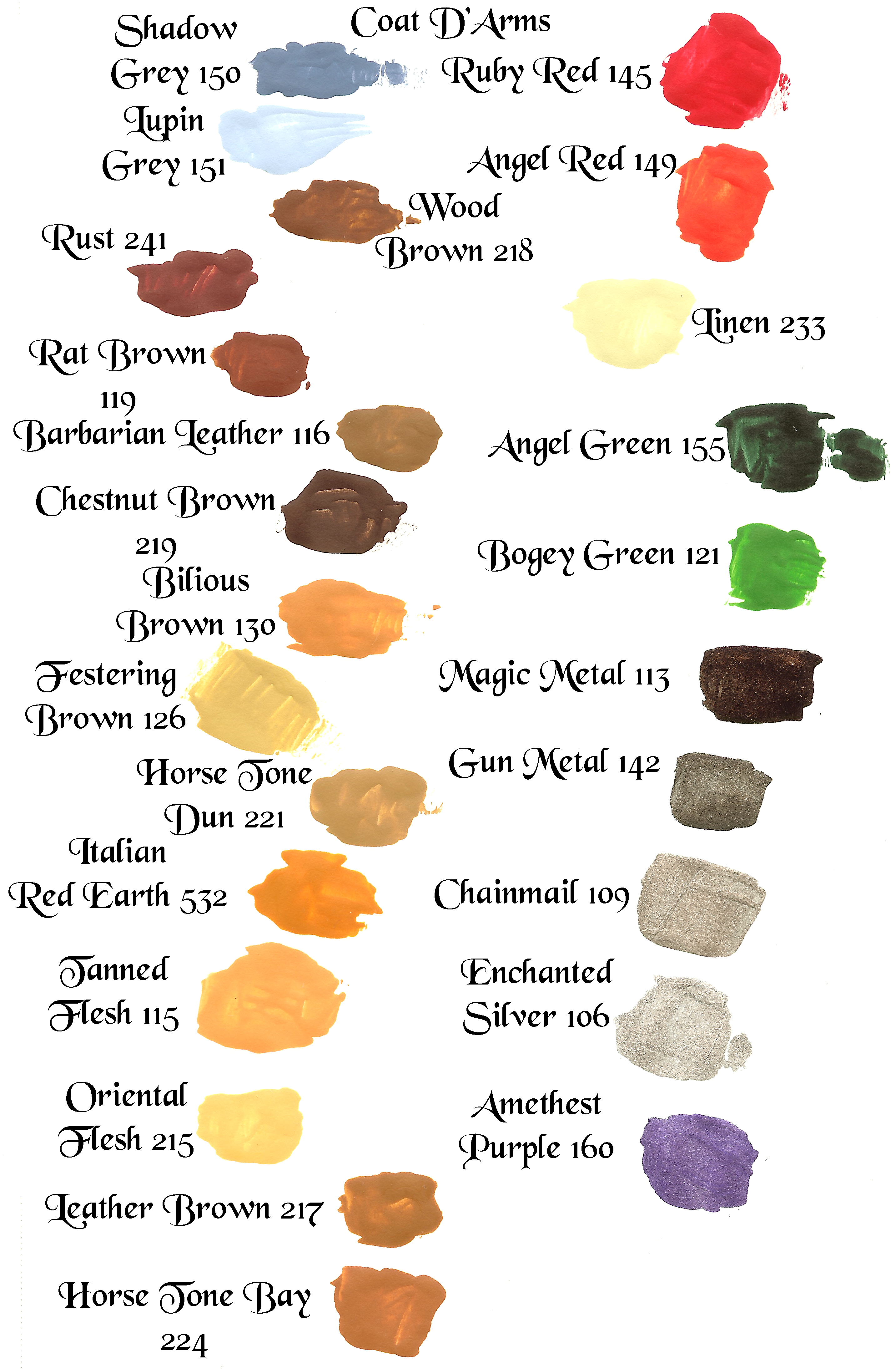 More Coat D'Arms Swatches